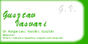 gusztav vasvari business card